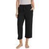 imageJockey Womens Sleepwear Organic Cotton Stretch CapriBlack