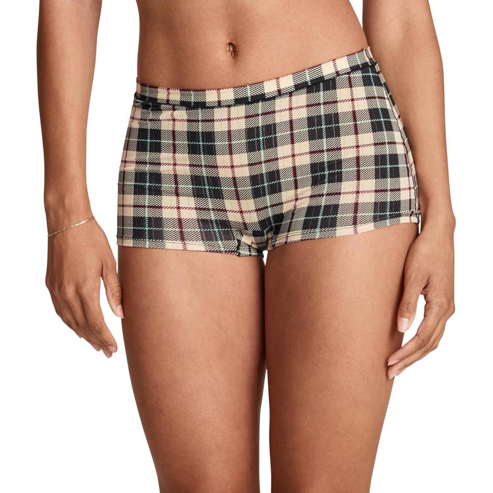 imageJockey Womens Underwear Light amp Airy BoyshortCozy Bay Plaid