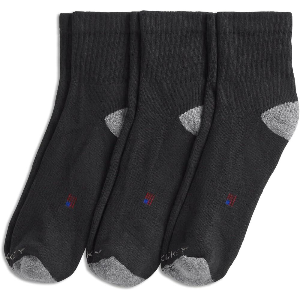imageJockey Mens Socks Mens Made in America Quarter Socks  3 PackBlack