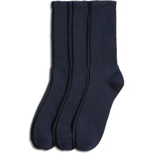 Jockey Men’s Socks Men’s Non-Binding Crew Socks – 3 Pack(Navy)