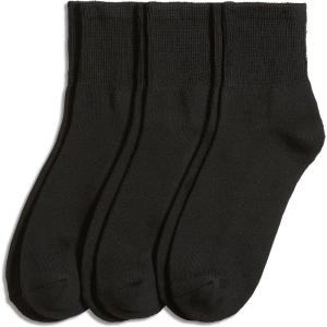 Jockey Men’s Socks Men’s Non-Binding Quarter Socks – 3 Pack(Black)
