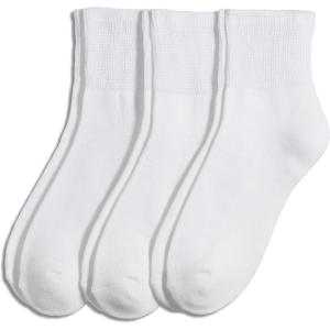 Jockey Men’s Socks Men’s Non-Binding Quarter Socks – 3 Pack(White)