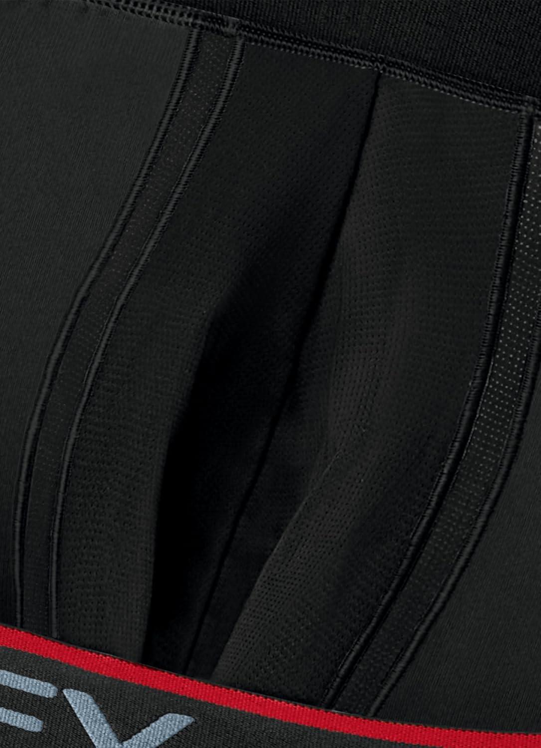 imageJockey Mens Underwear Chafe Proof Pouch Microfiber 6 Boxer Brief 3 PackBlack