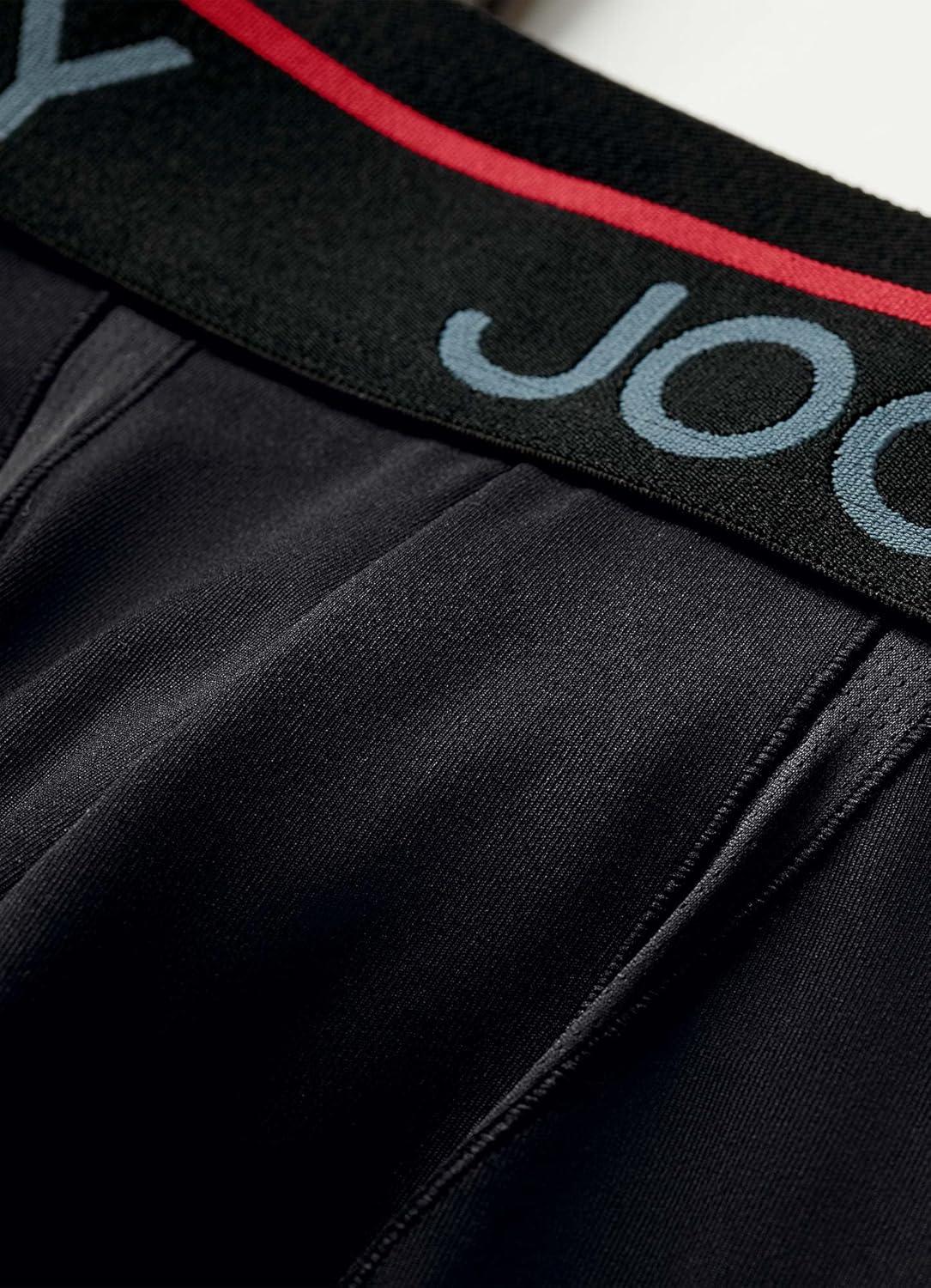 imageJockey Mens Underwear Chafe Proof Pouch Microfiber 6 Boxer Brief 3 PackBlack