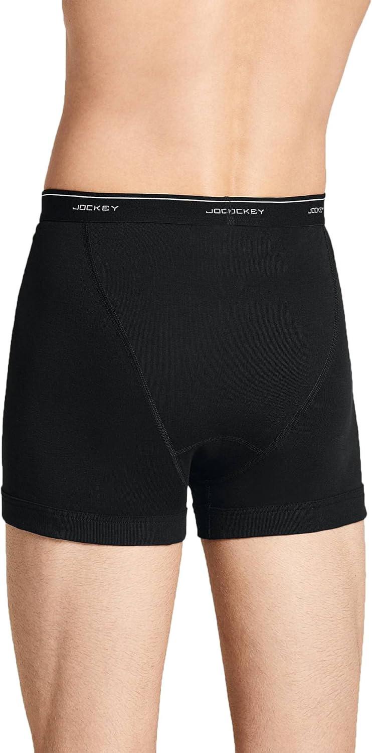 imageJockey Mens Underwear Classic 5 Boxer Brief 3 PackBlack