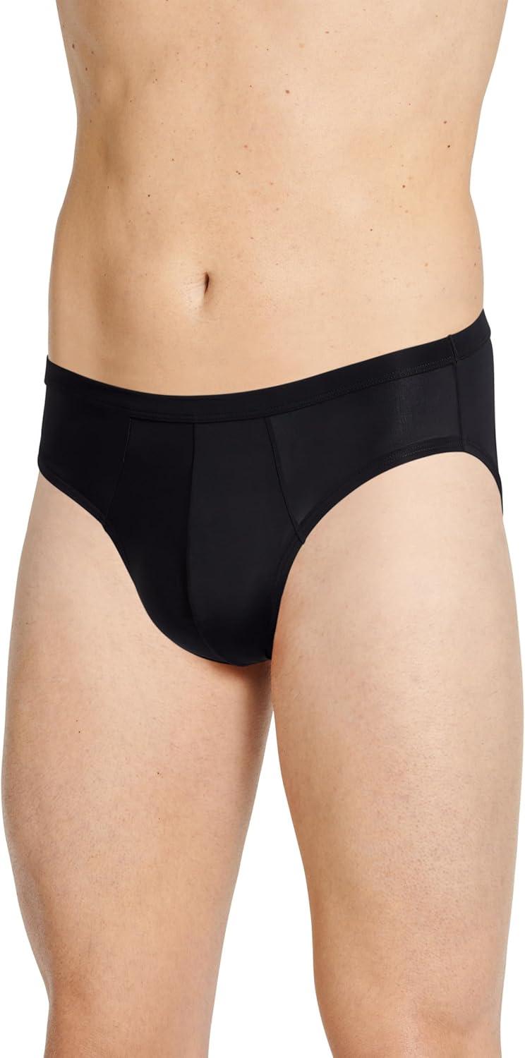 imageJockey Mens Underwear Mens Elance Microfiber Bikini 2 PackBlack