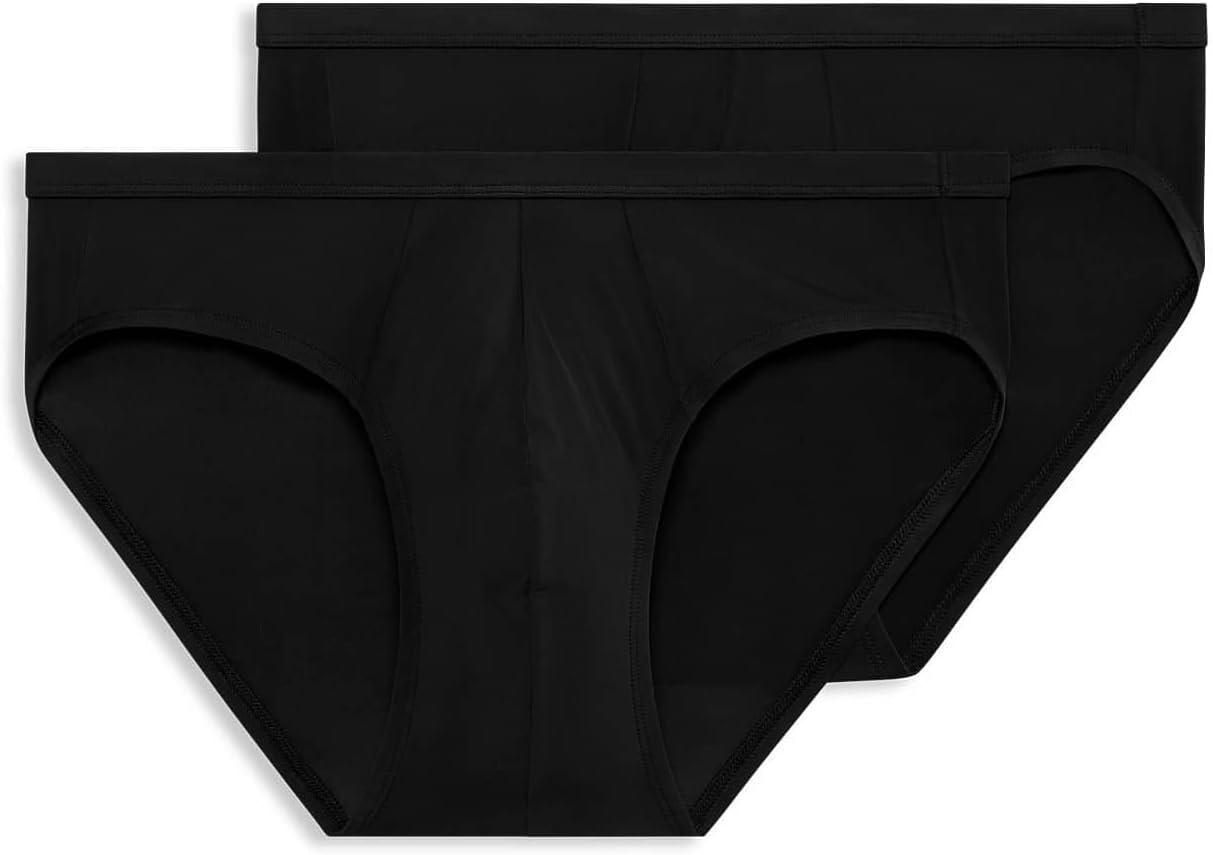 imageJockey Mens Underwear Mens Elance Microfiber Bikini 2 PackBlack