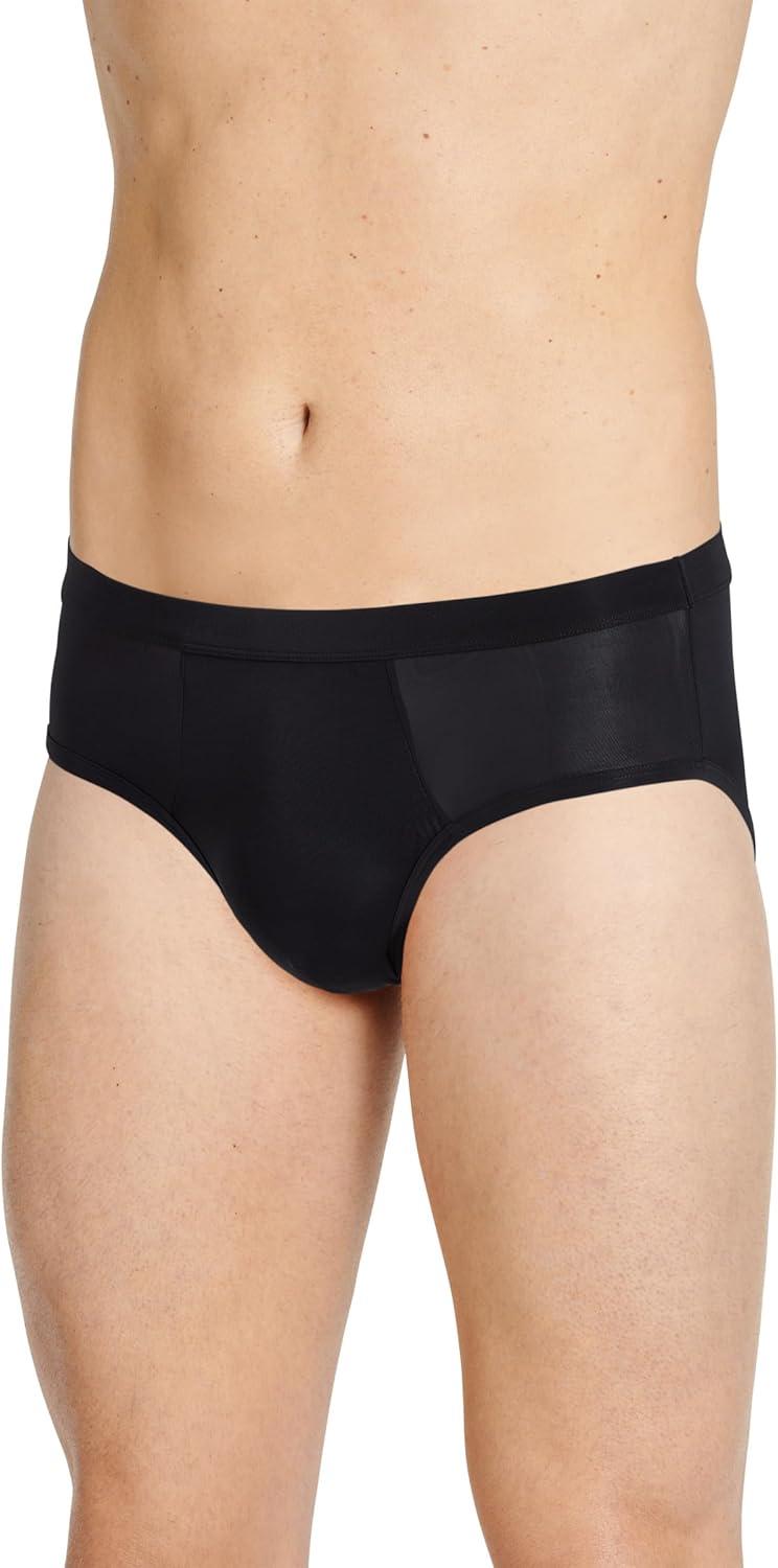 imageJockey Mens Underwear Mens Elance Microfiber Low Rise Brief 2 PackBlack