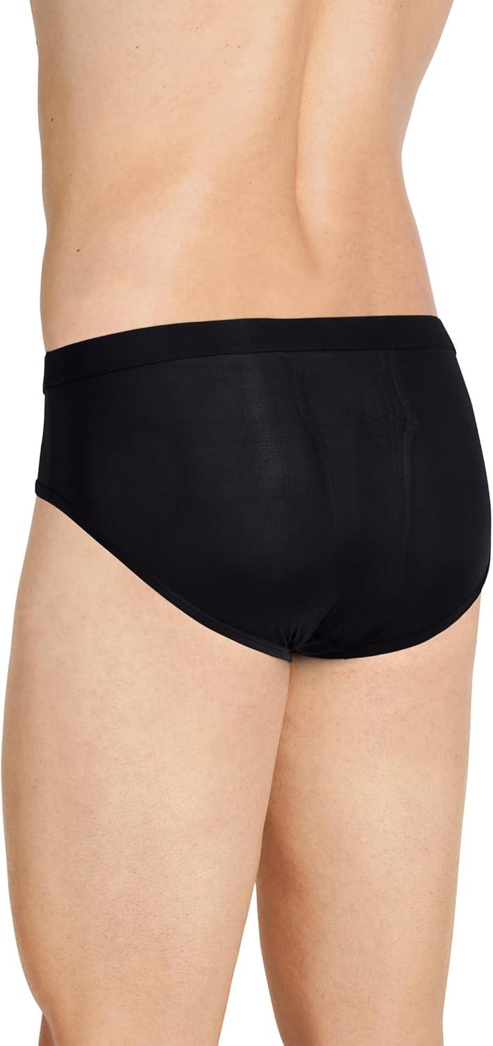 imageJockey Mens Underwear Mens Elance Microfiber Low Rise Brief 2 PackBlack