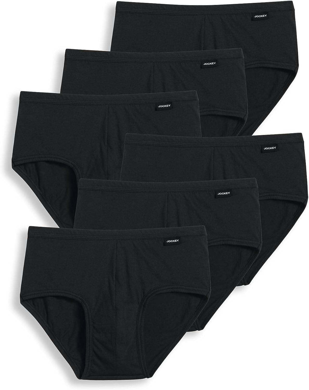 imageJockey Mens Underwear Mens Elance Poco Brief 6 PackBlack