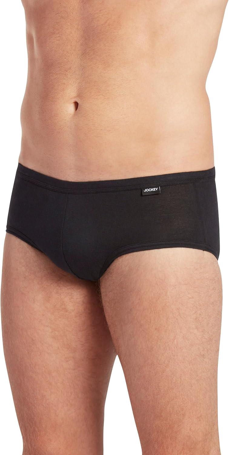 imageJockey Mens Underwear Mens Elance Poco Brief 6 PackBlack