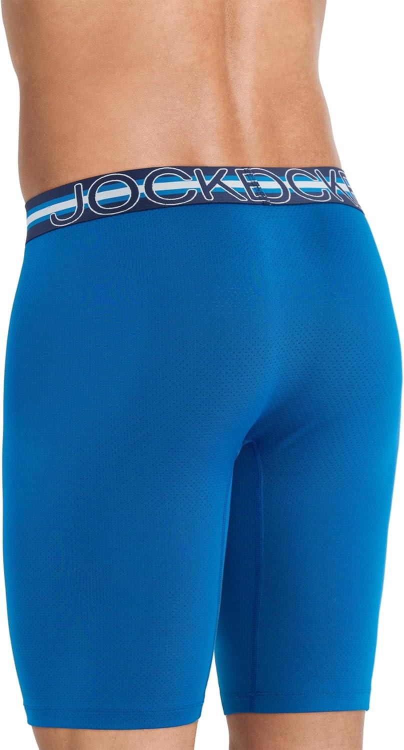 imageJockey Sport Mens Underwear Stability Pouch Microfiber 11 Quad ShortAzurite Sea