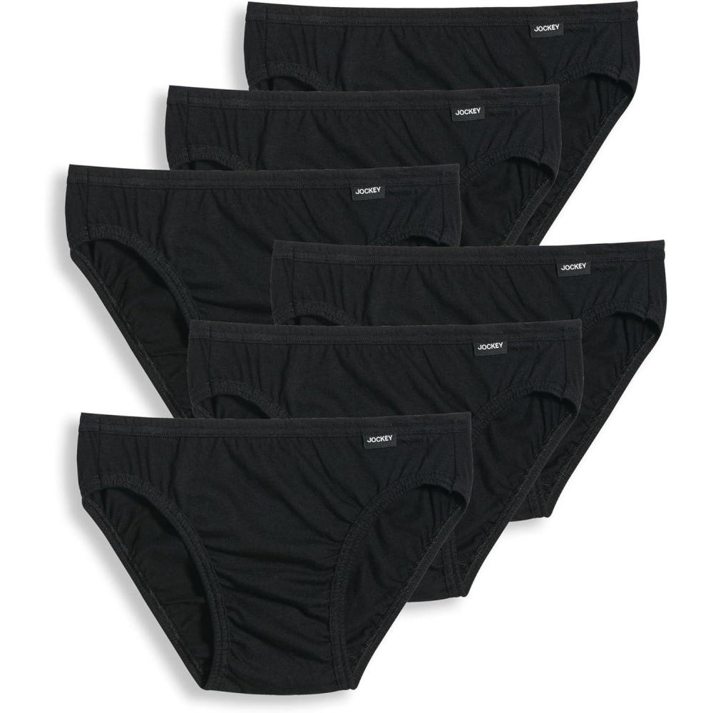 imageJockey Mens Underwear Mens Elance Bikini  6 PackBlack
