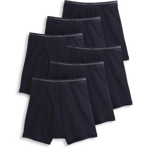 Jockey Men’s Underwear Lightweight Classic 5″ Boxer Brief – 6 Pack(Black)