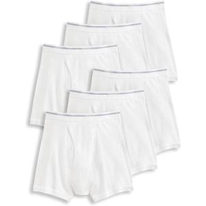 Jockey Men’s Underwear Lightweight Classic 5″ Boxer Brief – 6 Pack(White)