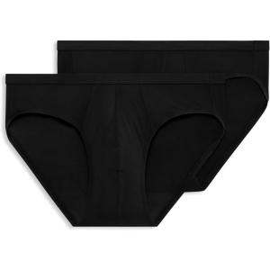 Jockey Men’s Underwear Men’s Elance Microfiber Bikini – 2 Pack(Black)