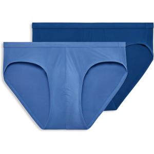 Jockey Men’s Underwear Men’s Elance Microfiber Bikini – 2 Pack(Ocean Blue/Mimas Blue)