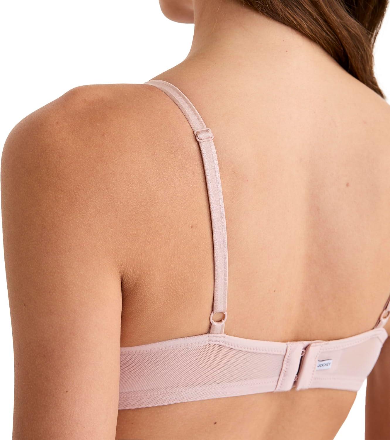 imageJockey Womens Bra Smooth amp Sleek Lace Demi Coverage Wirefree TShirt BraPink Haze