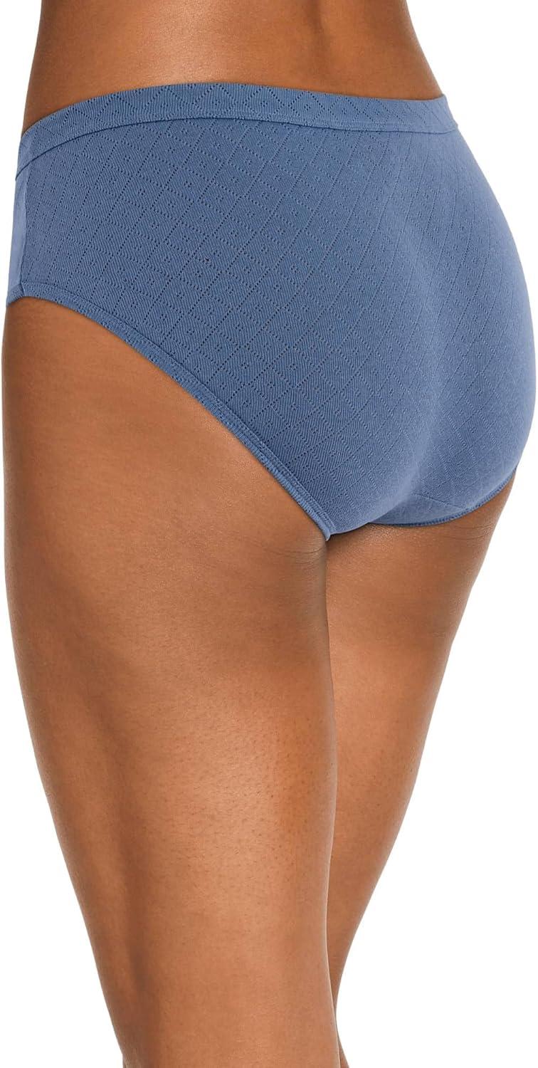 imageJockey Womens Underwear Elance Breathe Hipster 3 PackFresh CoastStippled WavesSilver Plum