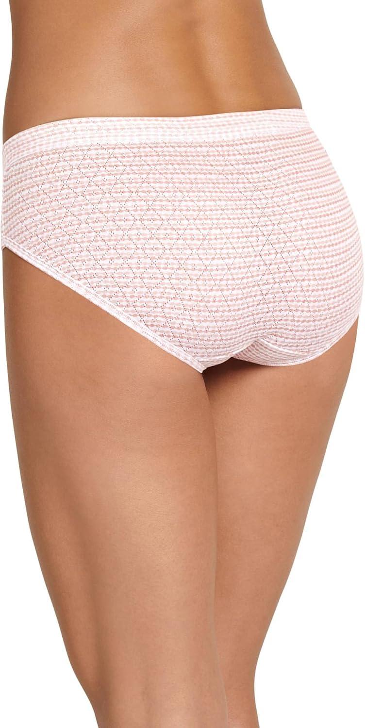imageJockey Womens Underwear Elance Breathe Hipster 3 PackWhiteSeashell RoseNeutral Rose Horizon