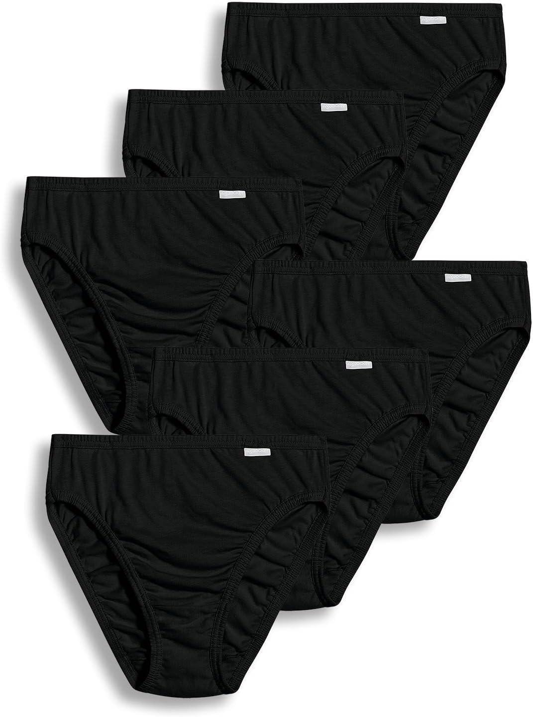 imageJockey Womens Underwear Plus Size Elance French Cut 6 PackBlack