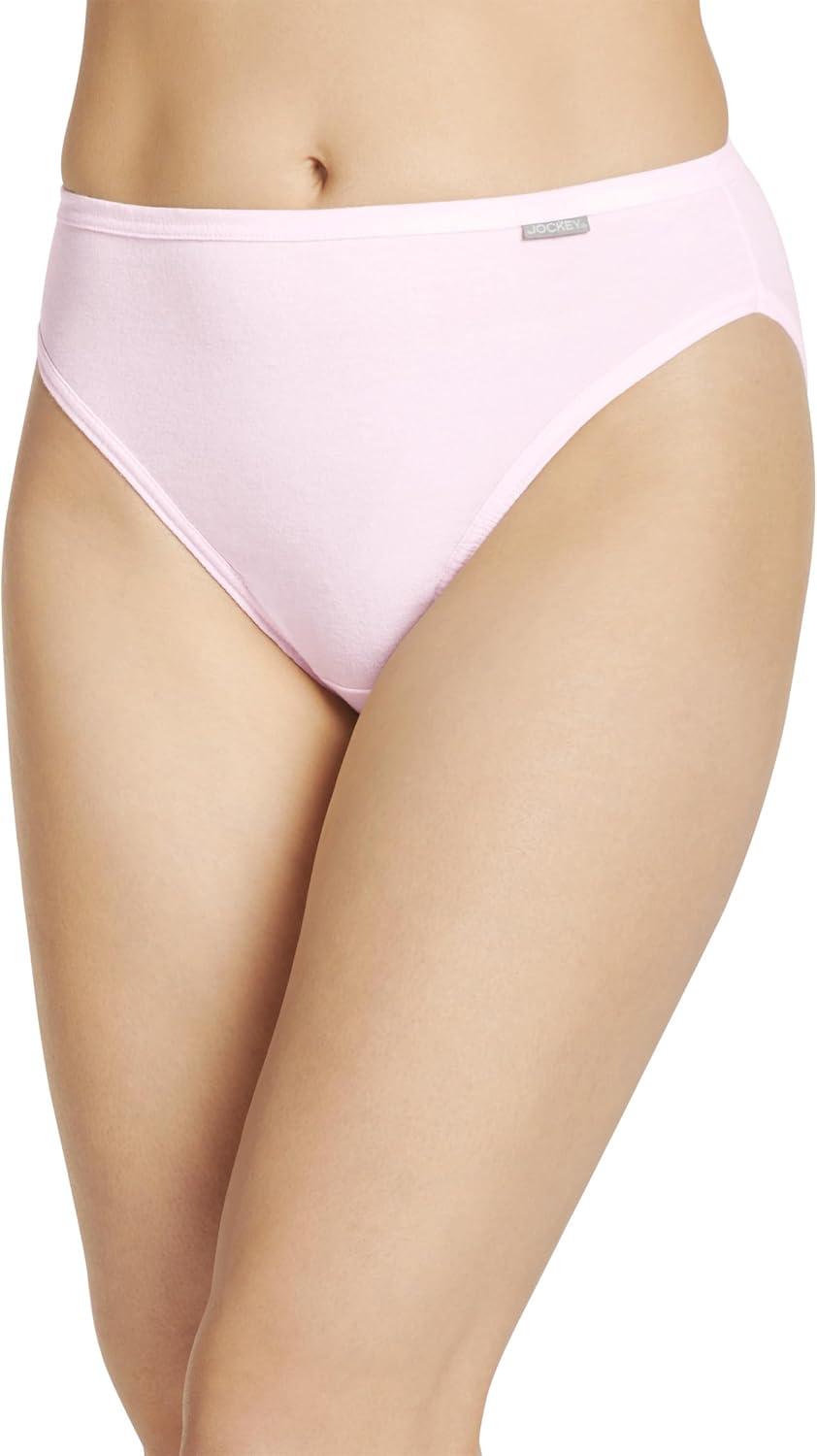 imageJockey Womens Underwear Plus Size Elance French Cut 6 PackIvoryLightPink Shadow