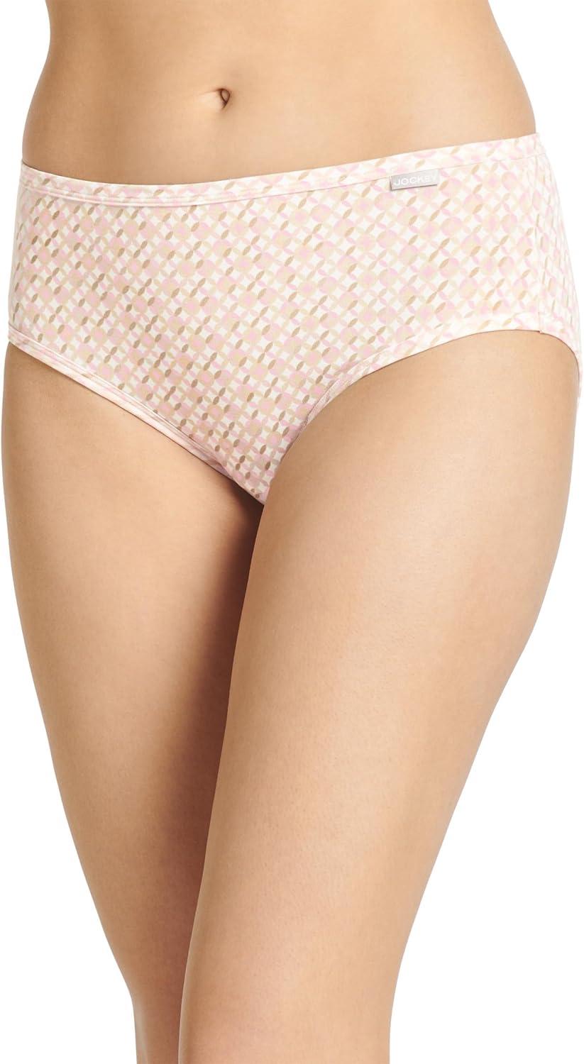 imageJockey Womens Underwear Supersoft Hipster 3 PackPastel PinwheelSandFrosty Pink