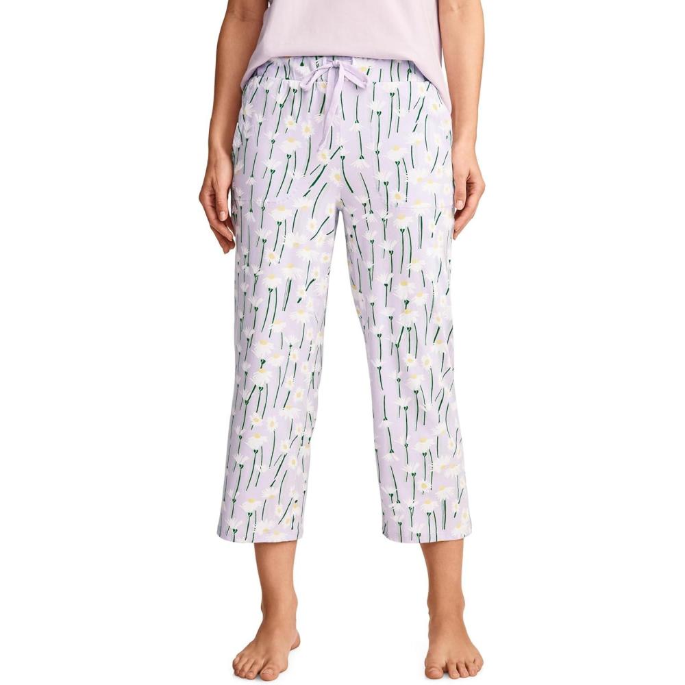 imageJockey Womens Sleepwear Organic Cotton Stretch CapriDaisy Strand