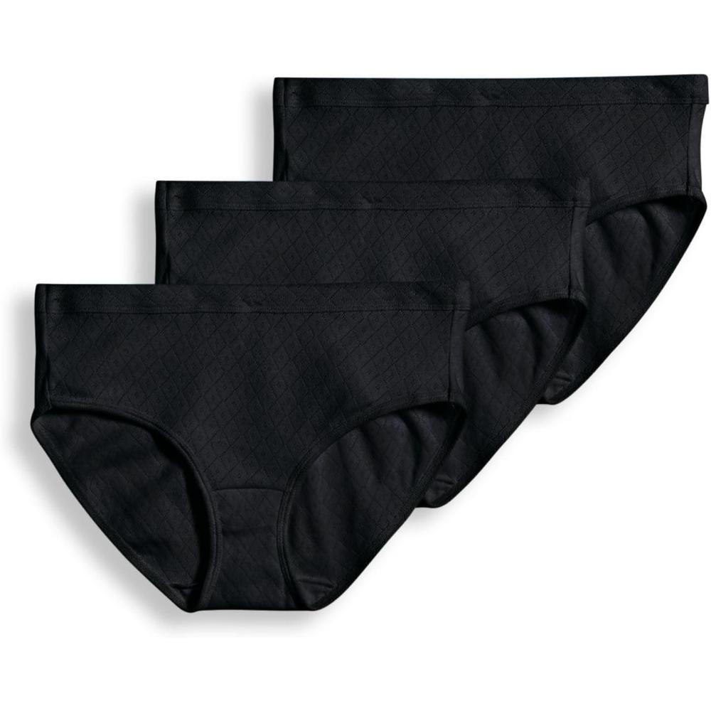 imageJockey Womens Underwear Elance Breathe Hipster  3 PackBlack