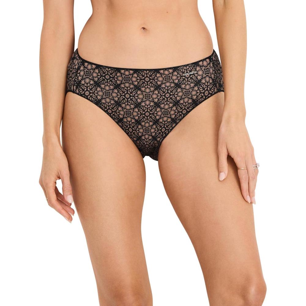 imageJockey Womens Underwear No Panty Line Promise Tactel BikiniFawning Almond Geo