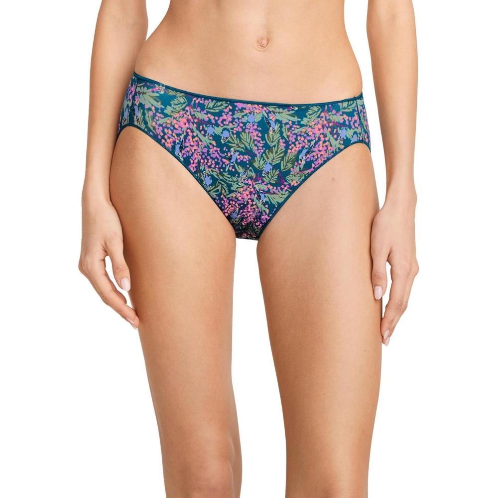 imageJockey Womens Underwear No Panty Line Promise Tactel BikiniReally Teal Parakeet Paradise