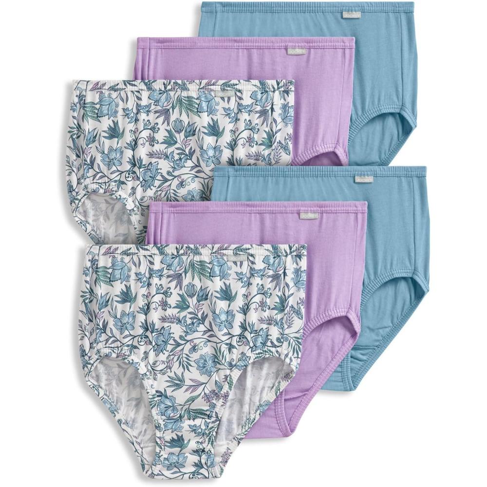 imageJockey Womens Underwear Plus Size Elance French Cut  6 PackWyndham Floral