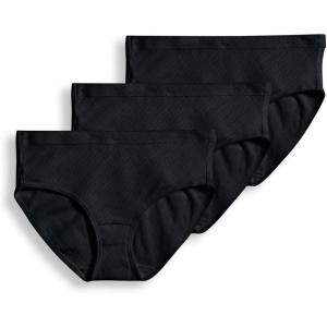 Jockey Women’s Underwear Elance Breathe Hipster – 3 Pack(Black)