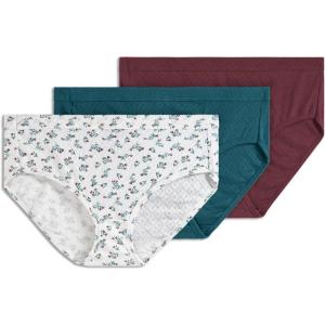 Jockey Women’s Underwear Elance Breathe Hipster – 3 Pack(Teal Flower Mix)