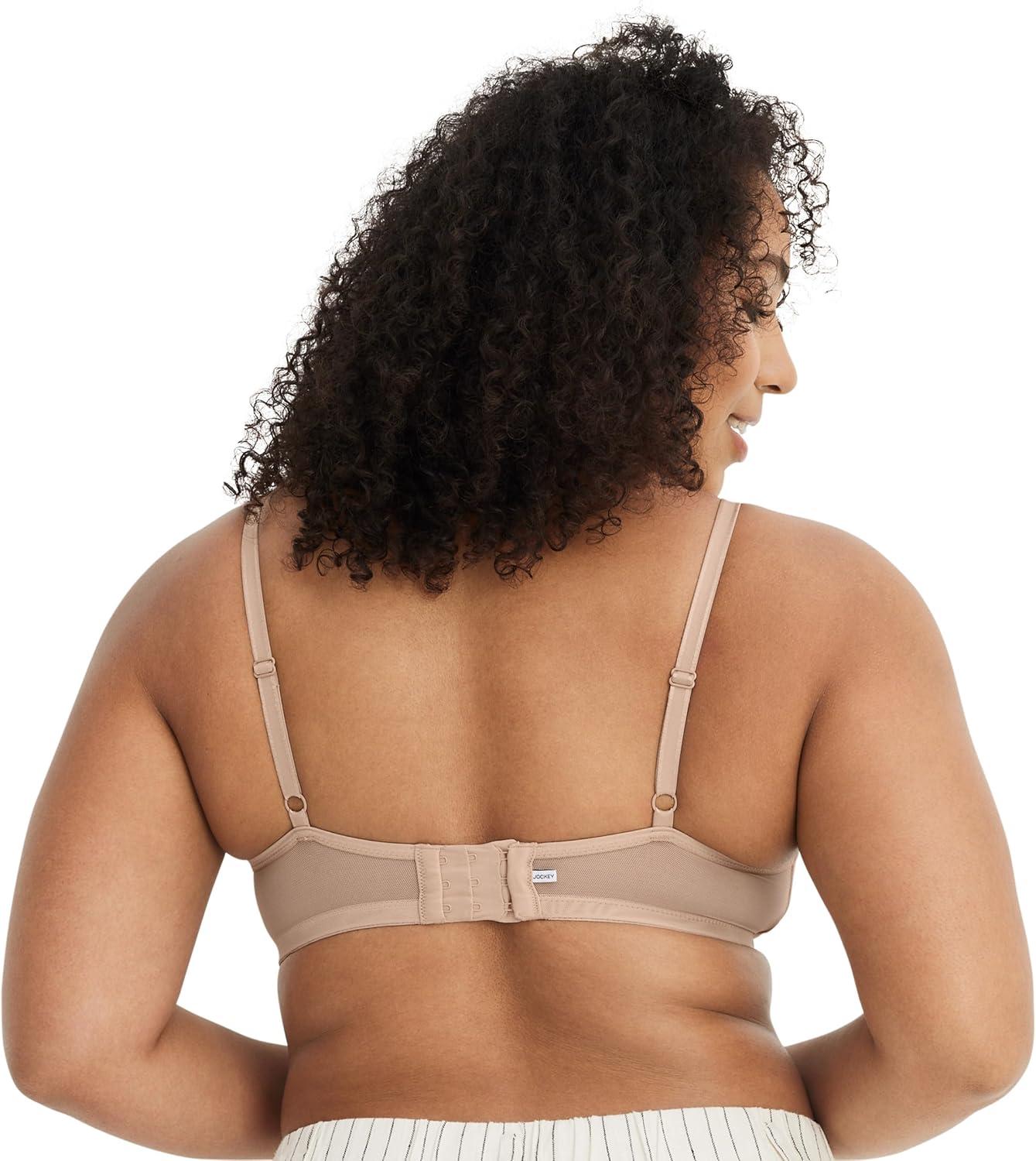 imageJockey Womens Bra Smooth amp Sleek Microfiber Demi Coverage Wirefree TShirt BraLight Beige