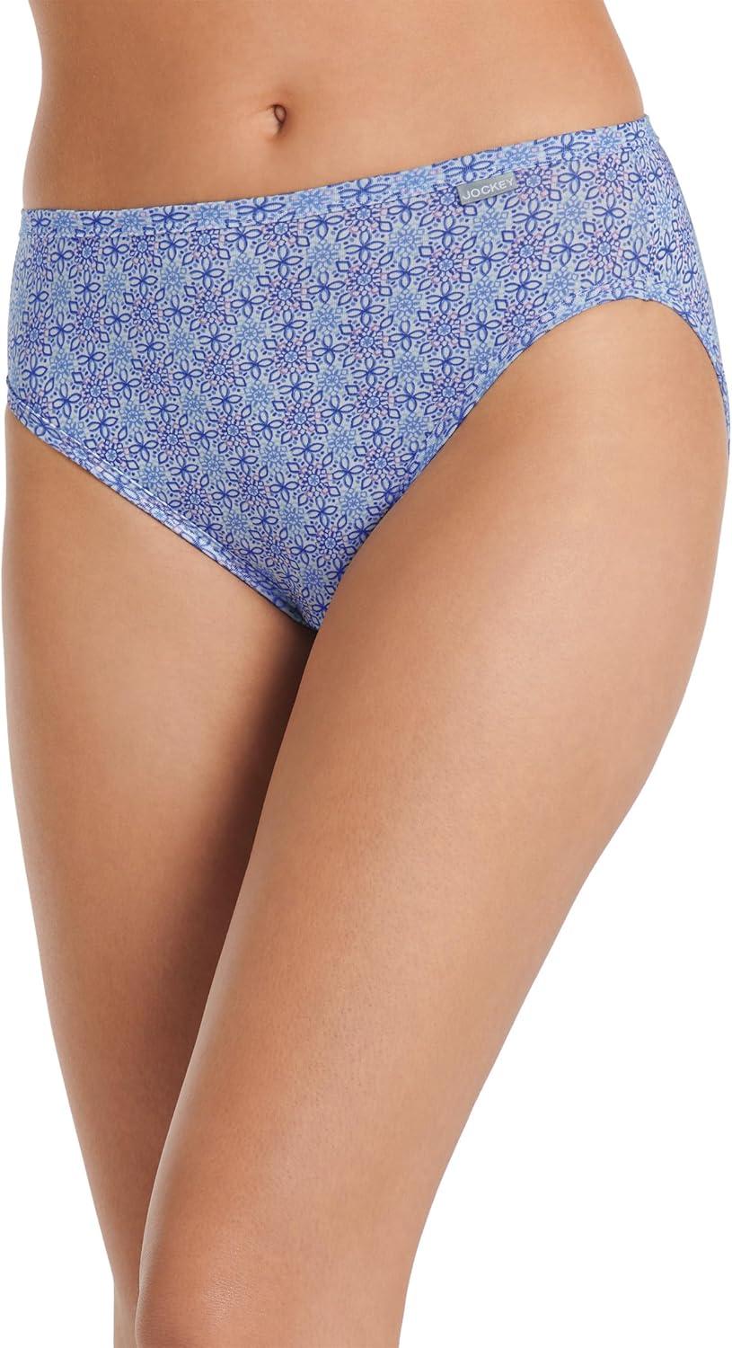 imageJockey Womens Underwear Supersoft French Cut 3 PackCrochet TileSoft LilacWhite