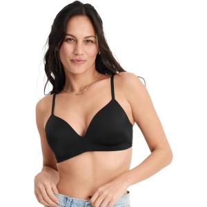 Jockey Women’s Bra Smooth & Sleek Microfiber Demi Coverage Wirefree T-Shirt Bra(Black Night)