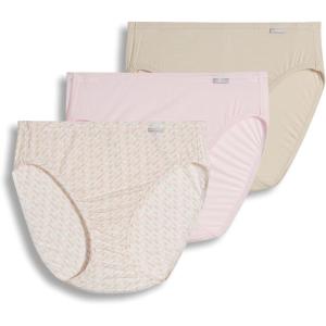 Jockey Women’s Underwear Supersoft French Cut – 3 Pack(Pastel Pinwheel/Sand/Frosty Pink)