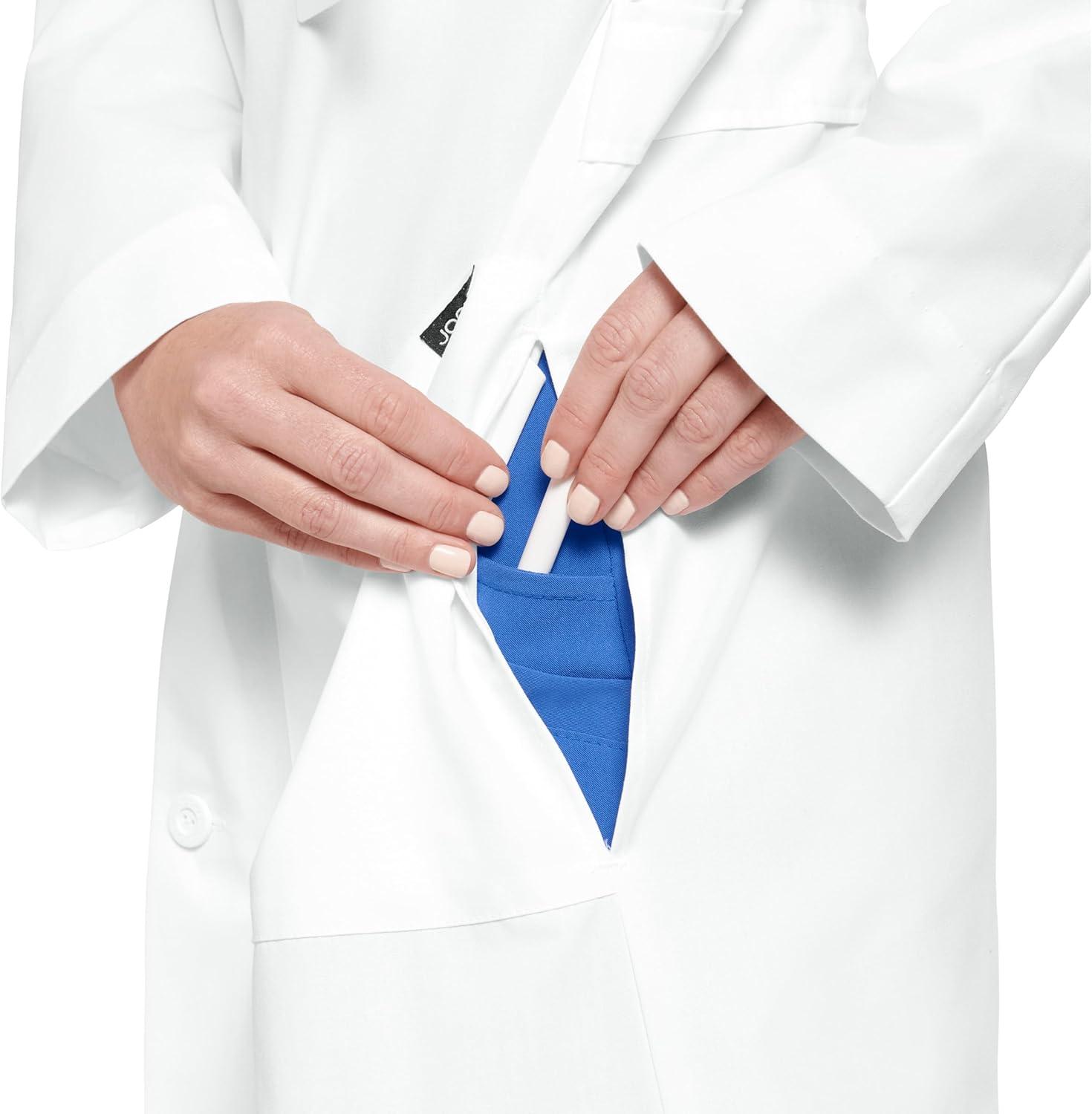 imageJockey Womens Scrubs 34 Unisex Scrub Lab CoatWhite