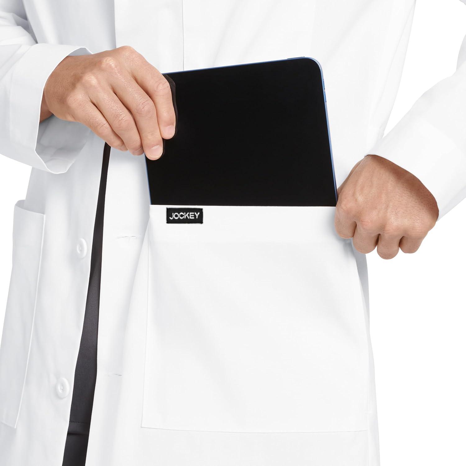 imageJockey Womens Scrubs 34 Unisex Scrub Lab CoatWhite