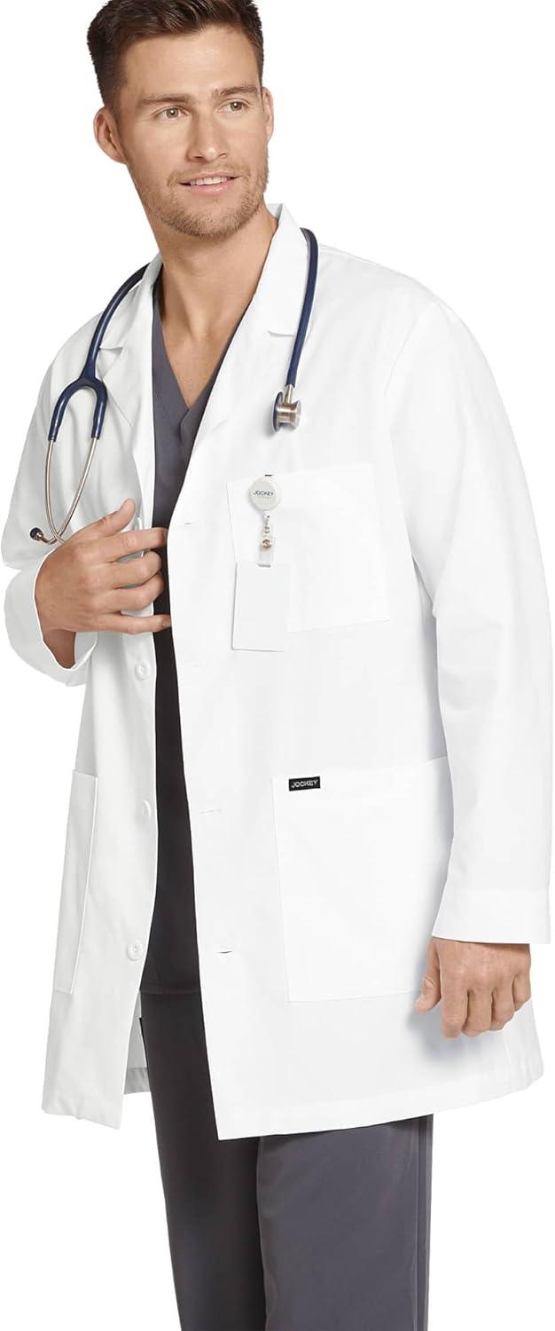 imageJockey Womens Scrubs 34 Unisex Scrub Lab CoatWhite