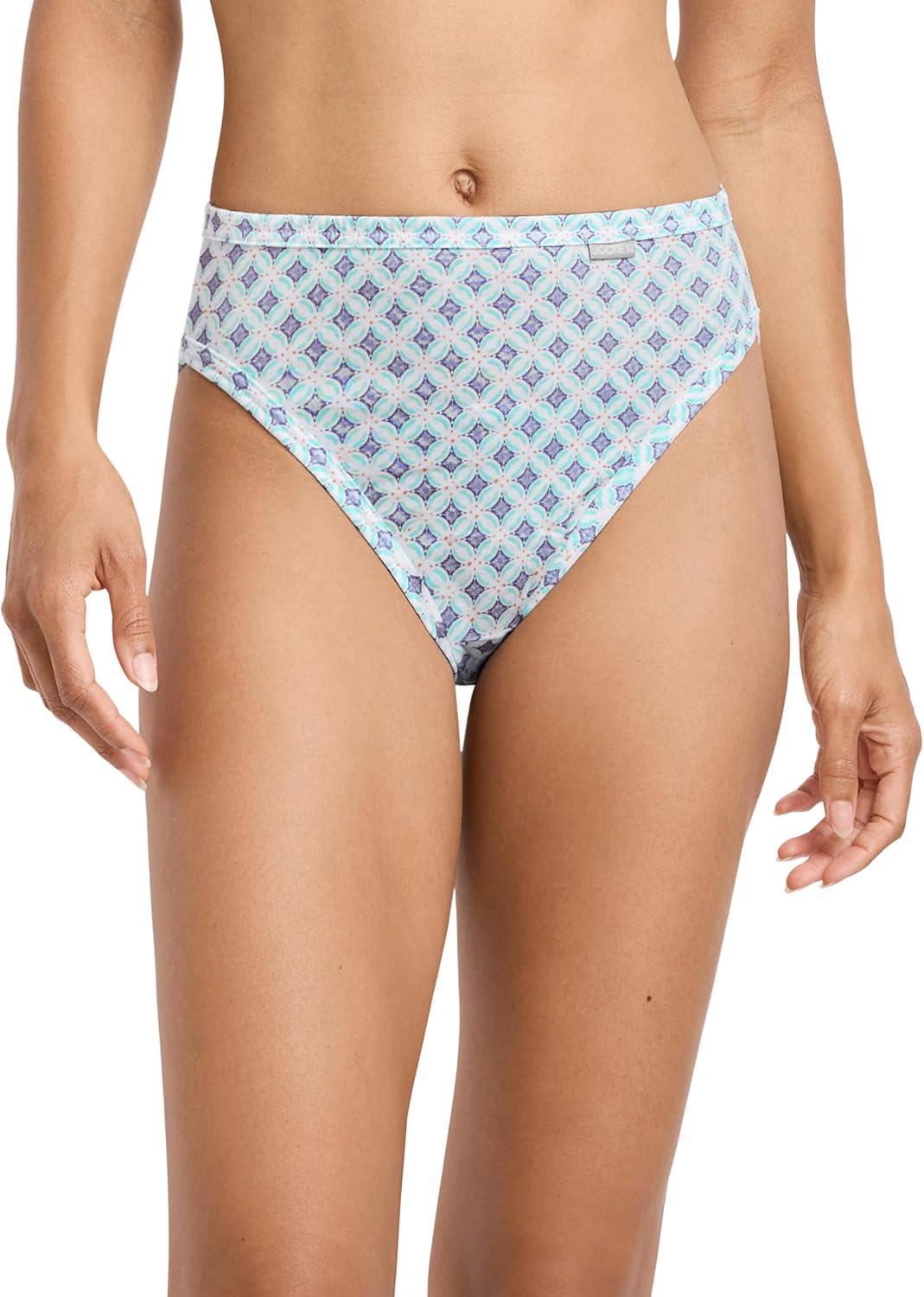 imageJockey Womens Underwear Plus Size Elance French Cut 3 PackSeaWinter SprigHydrangea