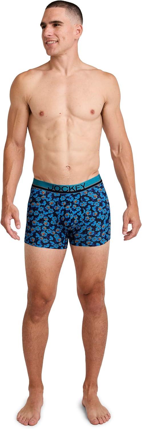 imageJockey Mens Underwear True Style 4 Trunk 3 PackBlooming Floral