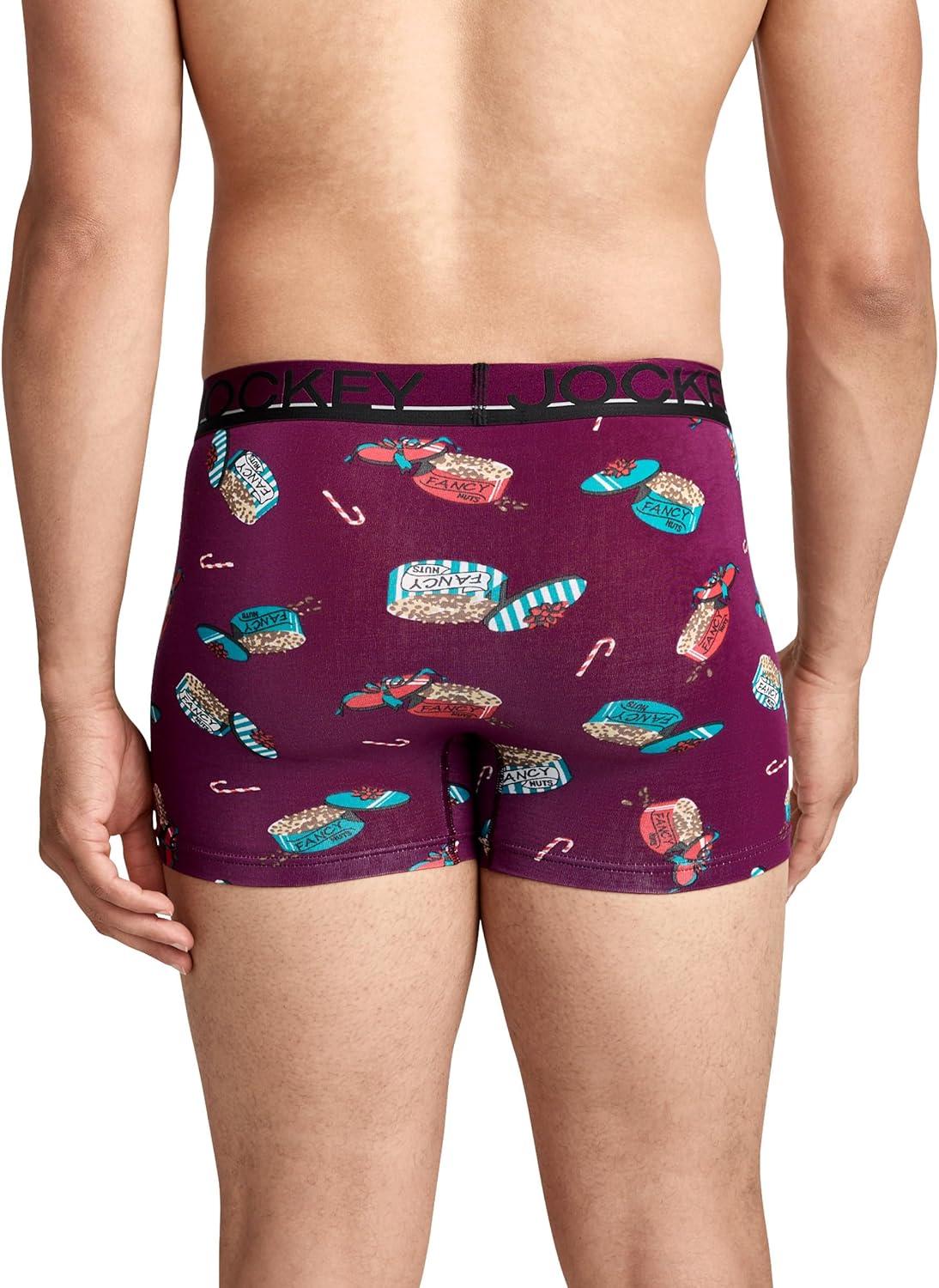 imageJockey Mens Underwear True Style 4 Trunk 3 PackCandy Royale