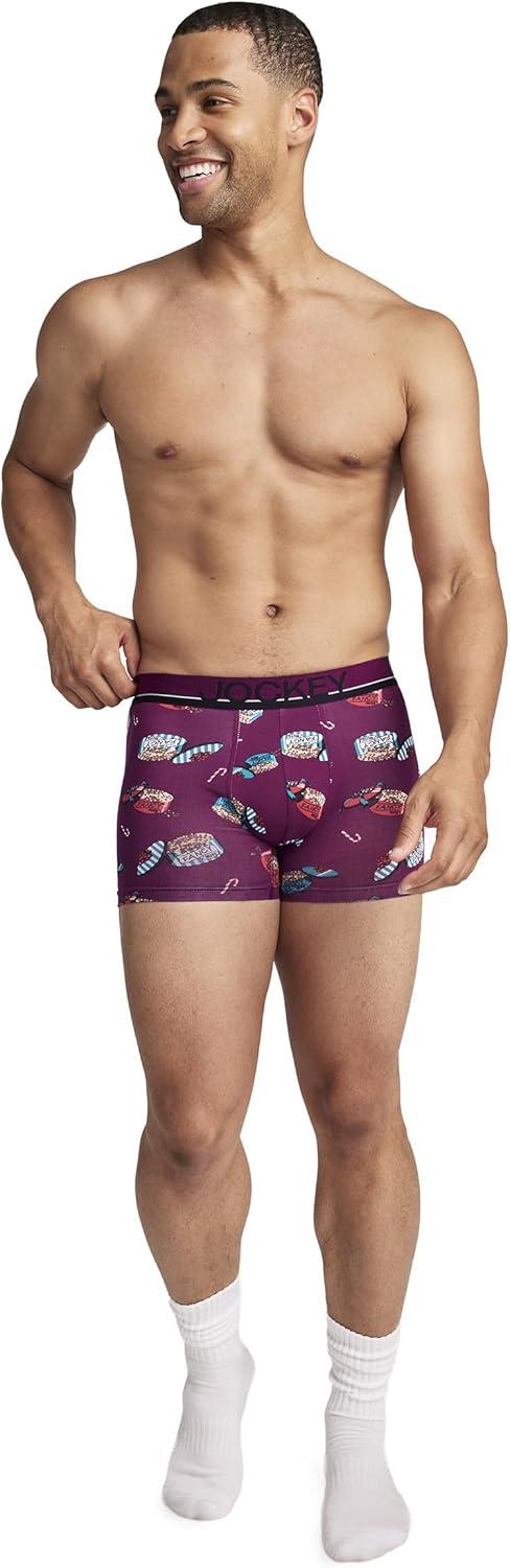 imageJockey Mens Underwear True Style 4 Trunk 3 PackCandy Royale