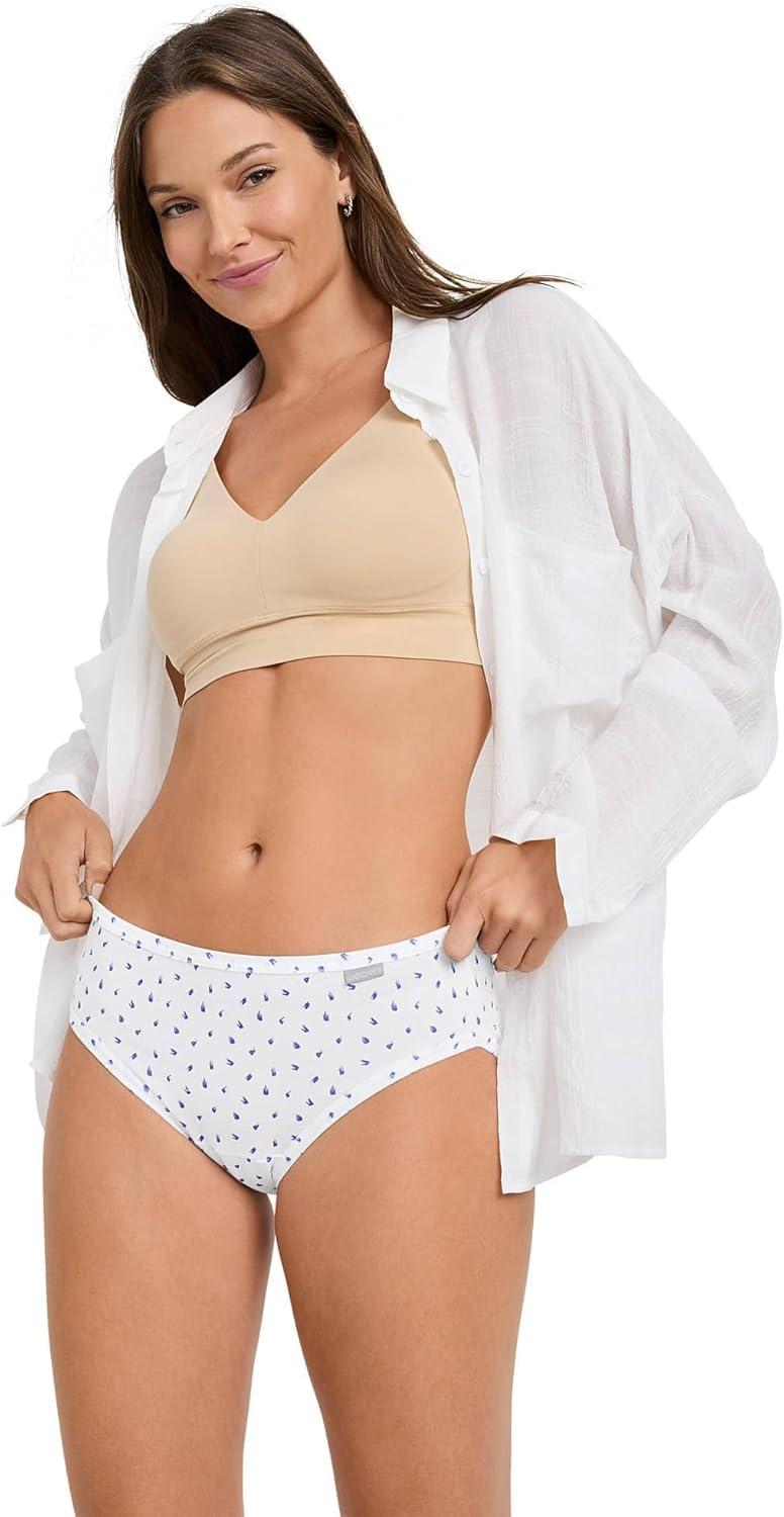 imageJockey Womens Underwear Elance Bikini 6 PackFloral WallpaperFuture DuskGrape Brush DotWhiteViolet VeilFuture Dusk