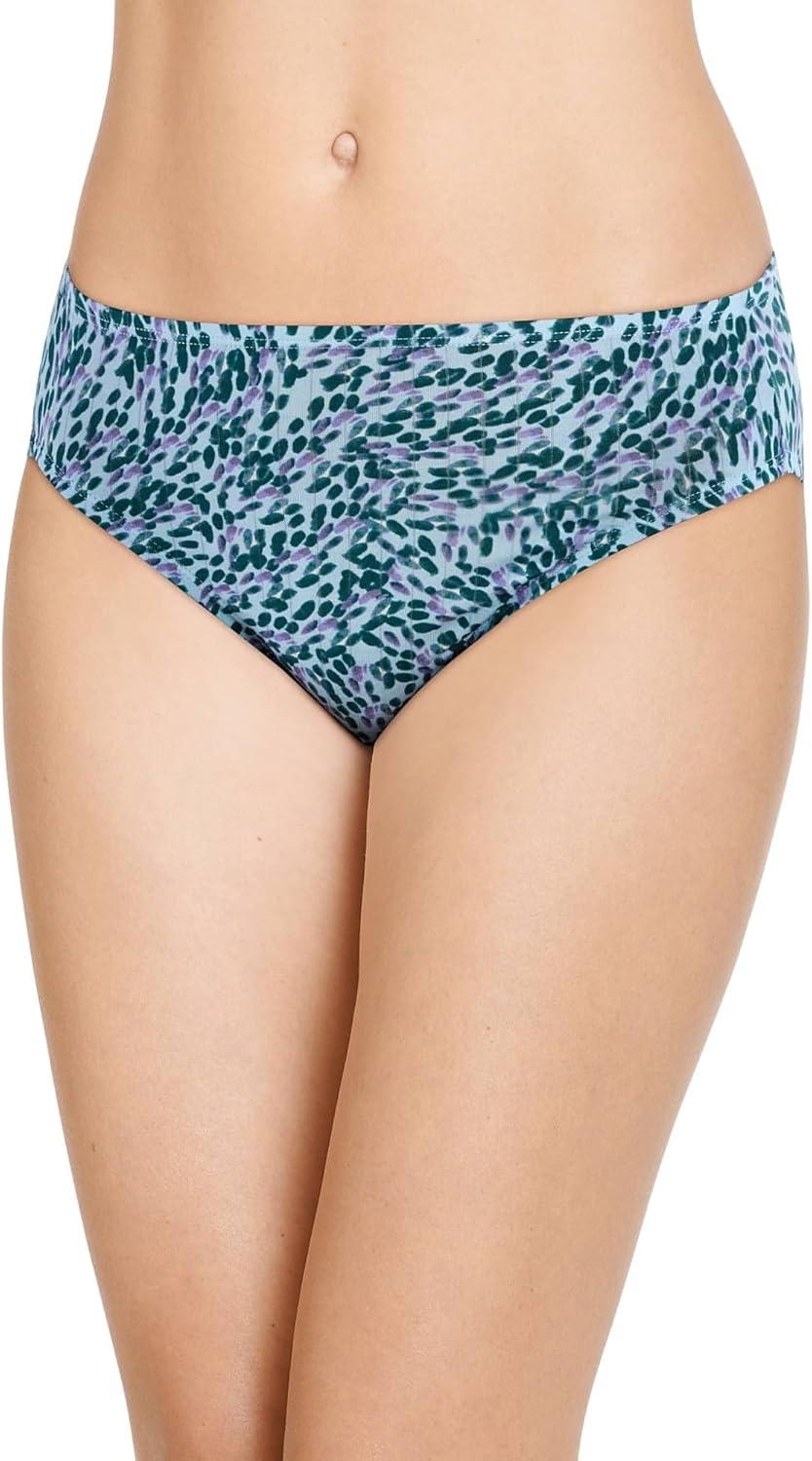 imageJockey Womens Underwear Supersoft Breathe French Cut 3 PackNoisy PrintSilver PlumCactus Pine