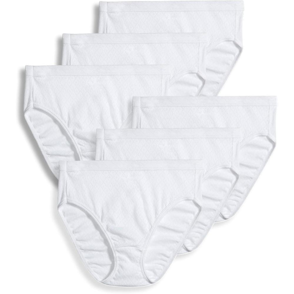 imageJockey Womens Underwear Elance Breathe French Cut 6 PackWhite