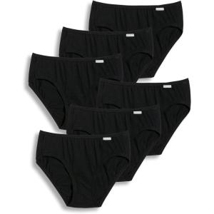 Jockey Women’s Underwear Elance Bikini – 6 Pack(Black)