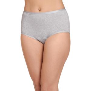 Jockey Women’s Underwear Worry Free Cotton Stretch Heavy Absorbency Brief(Grey Heather)